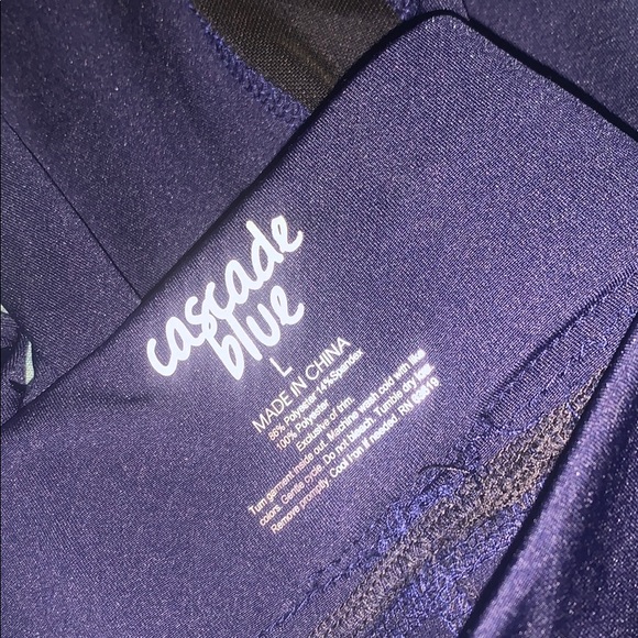 Women’s blue mesh panel leggings nwot - Picture 5 of 5